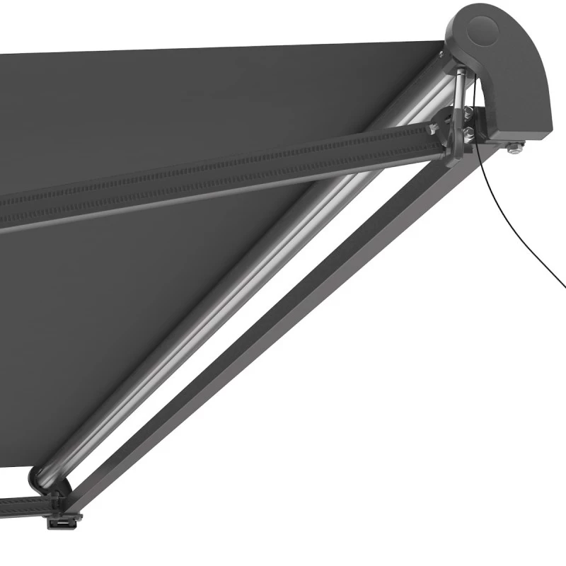 Store Banne Motorisé 395x300cm EASY Toile Polyester Grise - X-METAL 6 Store Banne Motorisé 395x300cm EASY Toile Polyester Grise - X-METAL – Image 6