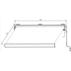 Store Banne Motorisé 400x300cm LUXO Toile Polyester Grise - X-METAL -Jardin Fournitures Rabais store banne motorise 400x300cm luxo toile polyester grise x metal 2