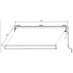 Store Banne Motorisé 500x300cm LUXO Toile Polyester Beige - X-METAL -Jardin Fournitures Rabais store banne motorise 500x300cm luxo toile polyester beige x metal 2