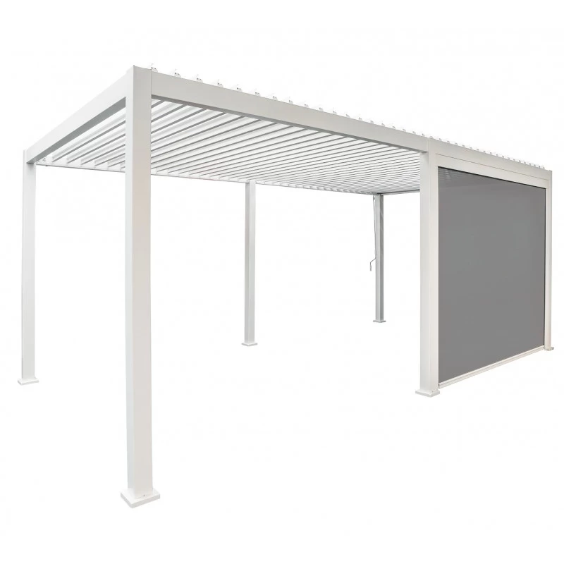 Store Latéral Blanc 400cm Pour Pergola Bioclimatique En Alu Ombrea 3 Store Latéral Blanc 400cm Pour Pergola Bioclimatique En Alu Ombrea – Image 3