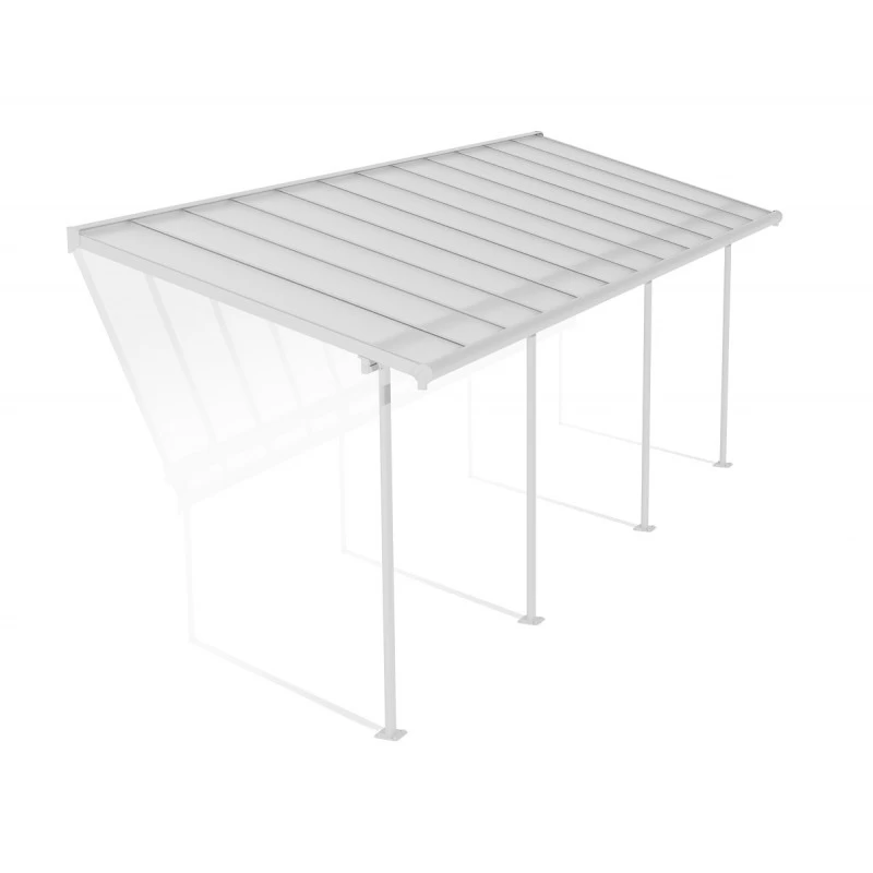 Toit De Terrasse 224x670cm En Aluminium Blanc Et Polycarbonate 6mm SIERRA - Canopia By Palram 2 Toit De Terrasse 224x670cm En Aluminium Blanc Et Polycarbonate 6mm SIERRA - Canopia By Palram – Image 2