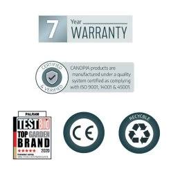 Toit De Terrasse 295x739cm En Aluminium Gris Et Polycarbonate 6mm SIERRA - Canopia By Palram -Jardin Fournitures Rabais toit de terrasse 295x739cm en aluminium gris et polycarbonate 6mm sierra canopia by palram 5