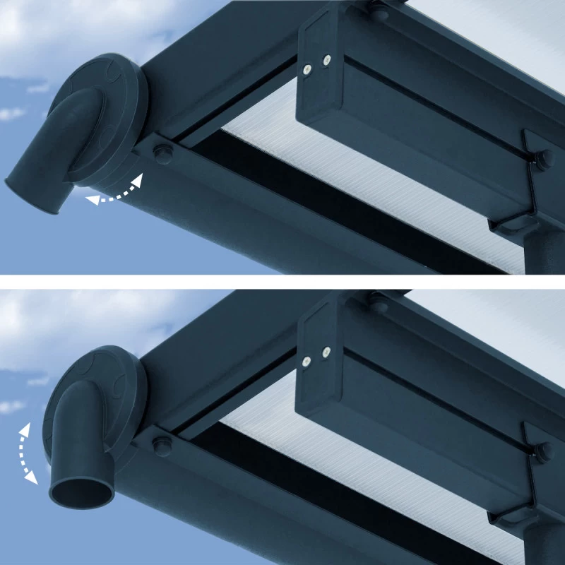 Toit De Terrasse 295x980cm En Aluminium Gris Et Polycarbonate 6mm SIERRA - Canopia By Palram 3 Toit De Terrasse 295x980cm En Aluminium Gris Et Polycarbonate 6mm SIERRA - Canopia By Palram – Image 3