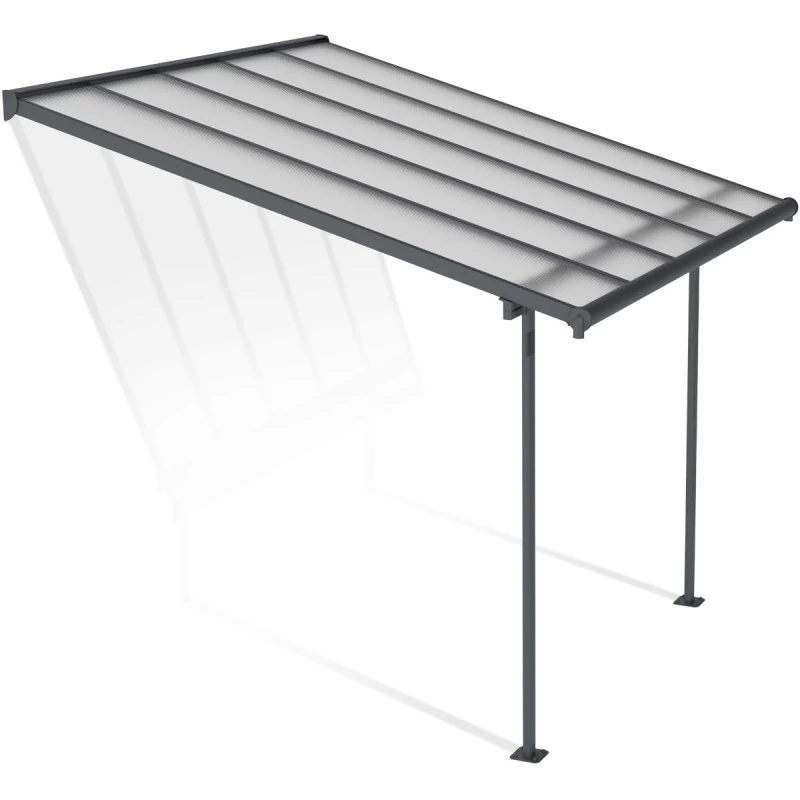 Toit De Terrasse 299x314cm En Aluminium Gris Et Polycarbonate 6mm SIERRA - Canopia By Palram 3 Toit De Terrasse 299x314cm En Aluminium Gris Et Polycarbonate 6mm SIERRA - Canopia By Palram – Image 3