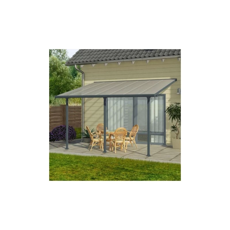 Toit De Terrasse 300x600cm En Alu Gris Anthracite Et Polycarbonate 8mm PATIO 1 Toit De Terrasse 300x600cm En Alu Gris Anthracite Et Polycarbonate 8mm PATIO