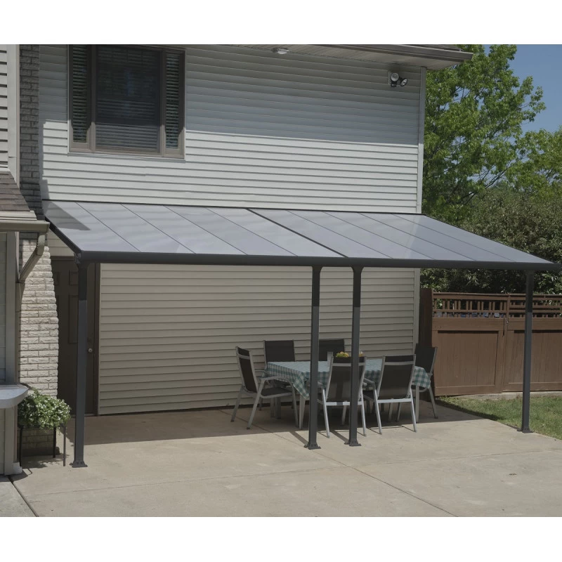 Toit De Terrasse 300x610cm En Aluminium Gris Et Polycarbonate 8mm FERIA - Canopia By Palram 4 Toit De Terrasse 300x610cm En Aluminium Gris Et Polycarbonate 8mm FERIA - Canopia By Palram – Image 4