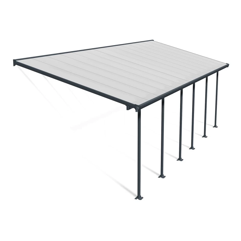 Toit De Terrasse 300x851cm En Aluminium Gris Et Polycarbonate 8mm FERIA - Canopia By Palram 2 Toit De Terrasse 300x851cm En Aluminium Gris Et Polycarbonate 8mm FERIA - Canopia By Palram – Image 2