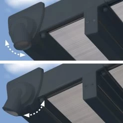 Toit De Terrasse 300x1220cm En Aluminium Gris Et Polycarbonate 8mm FERIA - Canopia By Palram -Jardin Fournitures Rabais toit de terrasse 3x1220m en aluminium gris et polycarbonate 8mm feria palram 4