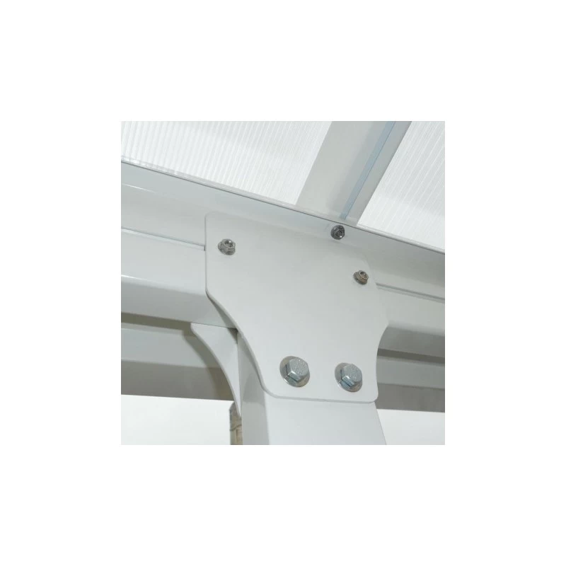 Toit De Terrasse 400x400cm En Alu Blanc Et Polycarbonate 8mm PATIO 6 Toit De Terrasse 400x400cm En Alu Blanc Et Polycarbonate 8mm PATIO – Image 6