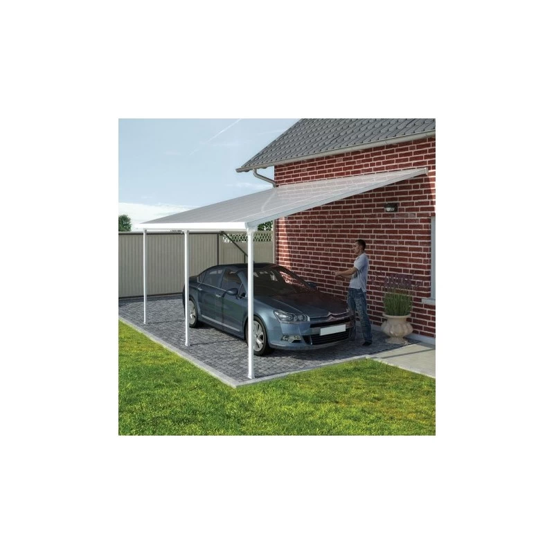 Toit De Terrasse 400x600cm En Alu Blanc Et Polycarbonate 8mm PATIO 1 Toit De Terrasse 400x600cm En Alu Blanc Et Polycarbonate 8mm PATIO