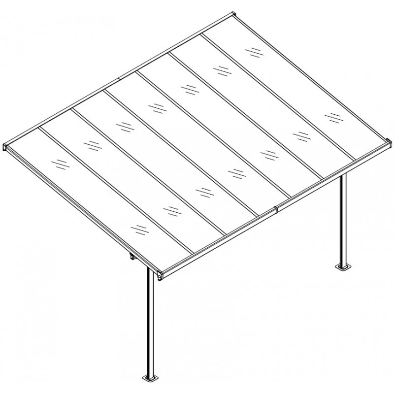 Toit De Terrasse Ajustable En Aluminium Laqué Blanc 3,05x4,36m X-METAL 6 Toit De Terrasse Ajustable En Aluminium Laqué Blanc 3,05x4,36m X-METAL – Image 6