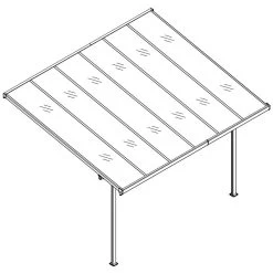 Toit De Terrasse Ajustable En Aluminium Laqué Blanc 3,75x2,55m X-METAL -Jardin Fournitures Rabais toit de terrasse ajustable en aluminium laque blanc 375x255m x metal 3