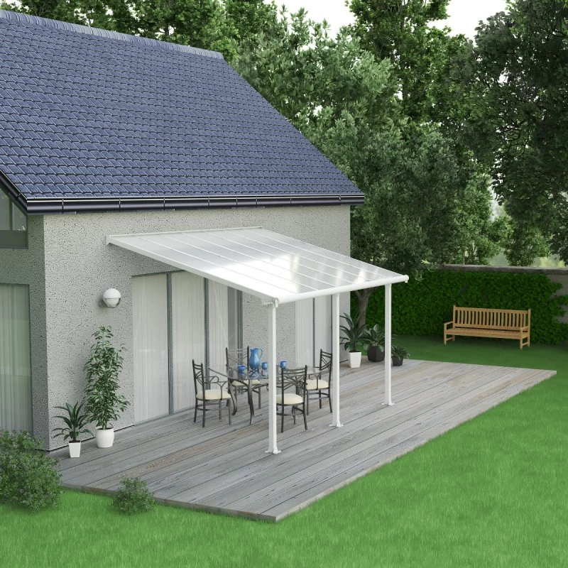 Toit De Terrasse En Aluminium Blanc 3x4,25m + PC 16mm Olympia - Palram - Canopia 1 Toit De Terrasse En Aluminium Blanc 3x4,25m + PC 16mm Olympia - Palram - Canopia