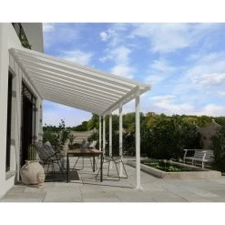 Toit De Terrasse En Aluminium Blanc 3x8,51m + PC 16mm Olympia - Palram - Canopia
