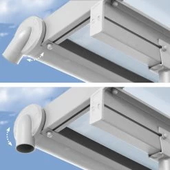 Toit De Terrasse En Aluminium Blanc 3x8,51m + PC 16mm Olympia - Palram - Canopia -Jardin Fournitures Rabais toit de terrasse en aluminium blanc 3x851m pc 16mm olympia palram 5