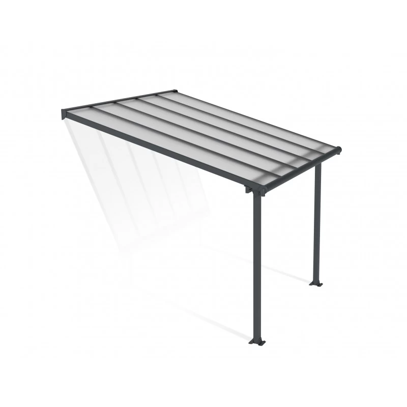 Toit De Terrasse En Aluminium Gris 3x3,05m Et PC 16mm Olympia - Palram - Canopia 2 Toit De Terrasse En Aluminium Gris 3x3,05m Et PC 16mm Olympia - Palram - Canopia – Image 2