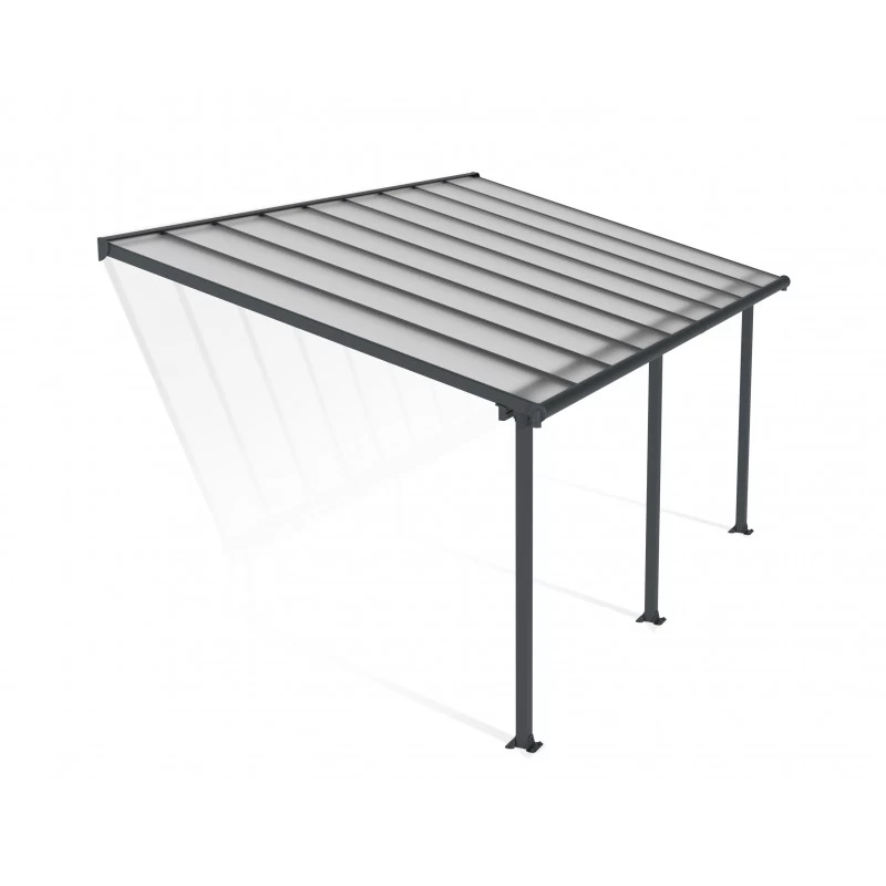 Toit De Terrasse En Aluminium Gris 3x5,46m + PC 16mm Olympia - Palram - Canopia 2 Toit De Terrasse En Aluminium Gris 3x5,46m + PC 16mm Olympia - Palram - Canopia – Image 2