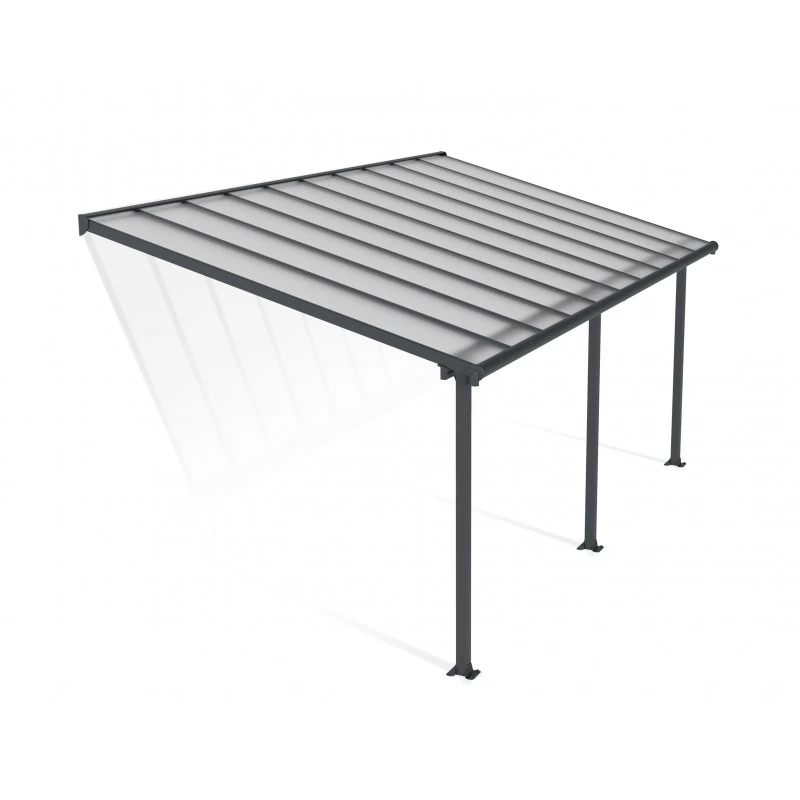 Toit De Terrasse En Aluminium Gris 3x6,10m + PC 16mm Olympia - Palram - Canopia 2 Toit De Terrasse En Aluminium Gris 3x6,10m + PC 16mm Olympia - Palram - Canopia – Image 2