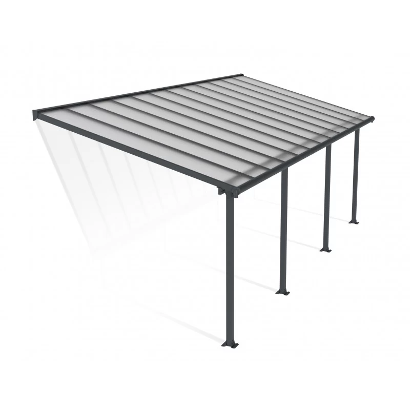 Toit De Terrasse En Aluminium Gris 3x7,30m + PC 16mm Olympia - Palram - Canopia 2 Toit De Terrasse En Aluminium Gris 3x7,30m + PC 16mm Olympia - Palram - Canopia – Image 2