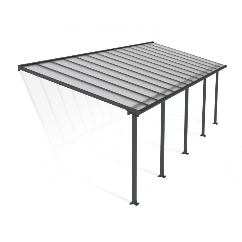 Toit De Terrasse En Aluminium Gris 3x8,51m + PC 16mm Olympia - Palram - Canopia 2 Toit De Terrasse En Aluminium Gris 3x8,51m + PC 16mm Olympia - Palram - Canopia – Image 2