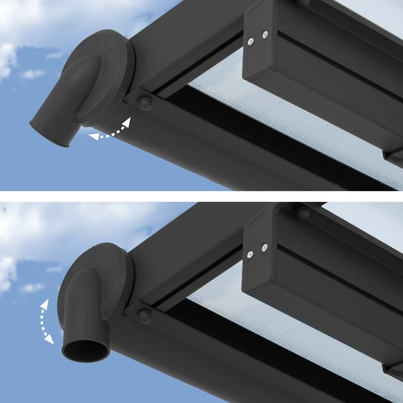 Toit De Terrasse En Aluminium Gris 3x8,51m + PC 16mm Olympia - Palram - Canopia 4 Toit De Terrasse En Aluminium Gris 3x8,51m + PC 16mm Olympia - Palram - Canopia – Image 4