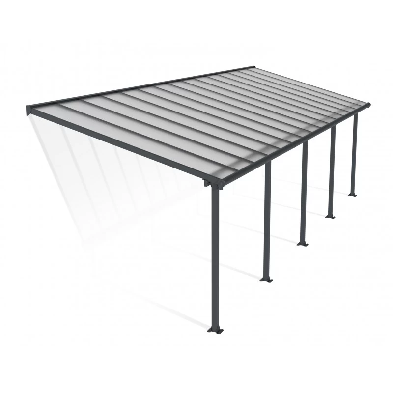 Toit De Terrasse En Aluminium Gris 3x9,15m + PC 16mm Olympia - Palram - Canopia 2 Toit De Terrasse En Aluminium Gris 3x9,15m + PC 16mm Olympia - Palram - Canopia – Image 2