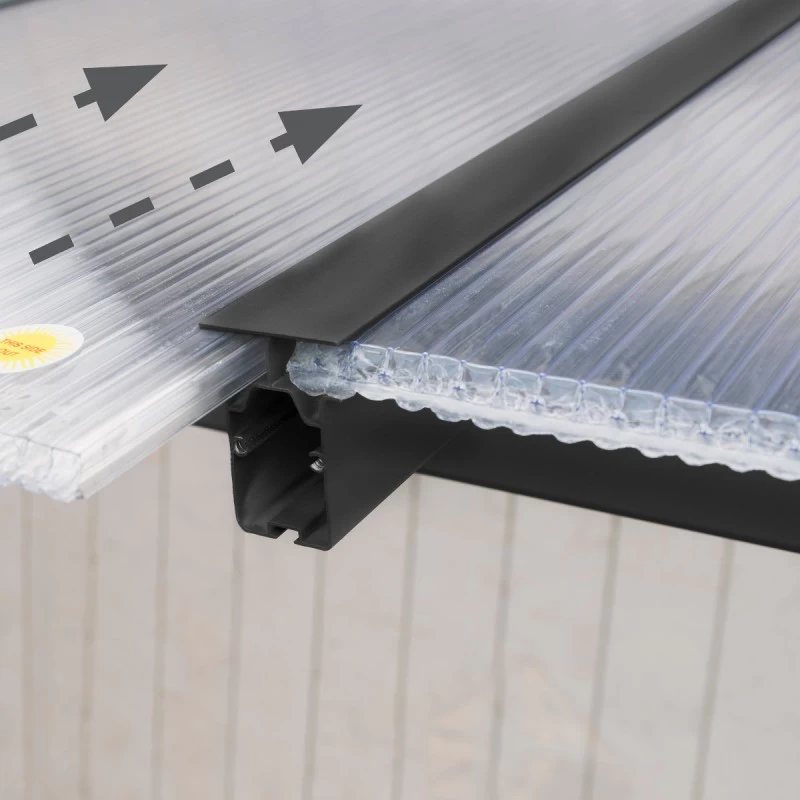 Toit De Terrasse En Aluminium Gris 3x9,15m + PC 16mm Olympia - Palram - Canopia 6 Toit De Terrasse En Aluminium Gris 3x9,15m + PC 16mm Olympia - Palram - Canopia – Image 6