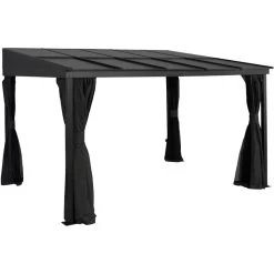 Tonnelle Adossée St. Barth 424x296cm En Aluminium Et Polycarbonate 8mm - SOJAG -Jardin Fournitures Rabais tonnelle adossee st barth 424x296cm en aluminium et polycarbonate 8mm sojag 3