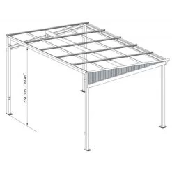 Tonnelle Adossée St. Barth 424x296cm En Aluminium Et Polycarbonate 8mm - SOJAG -Jardin Fournitures Rabais tonnelle adossee st barth 424x296cm en aluminium et polycarbonate 8mm sojag 4