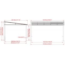 Tonnelle Adossée St. Barth 424x296cm En Aluminium Et Polycarbonate 8mm - SOJAG -Jardin Fournitures Rabais tonnelle adossee st barth 424x296cm en aluminium et polycarbonate 8mm sojag 5