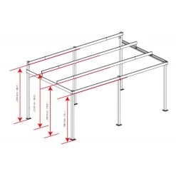Tonnelle Adossée St. Barth 484x363cm En Aluminium Et Polycarbonate 8mm - SOJAG -Jardin Fournitures Rabais tonnelle adossee st barth 484x363cm en aluminium et polycarbonate 8mm sojag 5