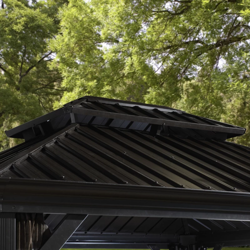 Tonnelle De Jardin Messina 298x363cm En Aluminium Thermolaqué Anthracite – SOJAG 2 Tonnelle De Jardin Messina 298x363cm En Aluminium Thermolaqué Anthracite – SOJAG – Image 2