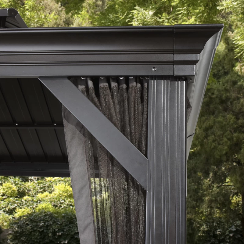 Tonnelle De Jardin Messina 298x363cm En Aluminium Thermolaqué Anthracite – SOJAG 3 Tonnelle De Jardin Messina 298x363cm En Aluminium Thermolaqué Anthracite – SOJAG – Image 3