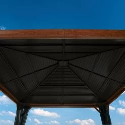 Tonnelle De Jardin Valencia 363x363cm En Aluminium Aspect Bois – SOJAG -Jardin Fournitures Rabais tonnelle de jardin valencia 363x363cm en aluminium aspect bois sojag 2