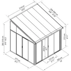 Véranda 300x305cm En Aluminium Blanc Et Polycarbonate 8mm Sanremo - Canopia By Palram 8 Véranda 300x305cm En Aluminium Blanc Et Polycarbonate 8mm Sanremo - Canopia By Palram -Jardin Fournitures Rabais veranda 300x425cm en aluminium blanc et polycarbonate 8mm sanremo palram canopia 2