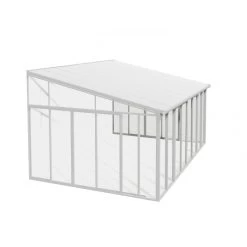 Véranda 400x425cm En Alu Blanc Et Polycarbonate 8mm Sanremo - Palram - Canopia -Jardin Fournitures Rabais veranda 400x425cm en alu blanc et polycarbonate 8mm sanremo palram 2