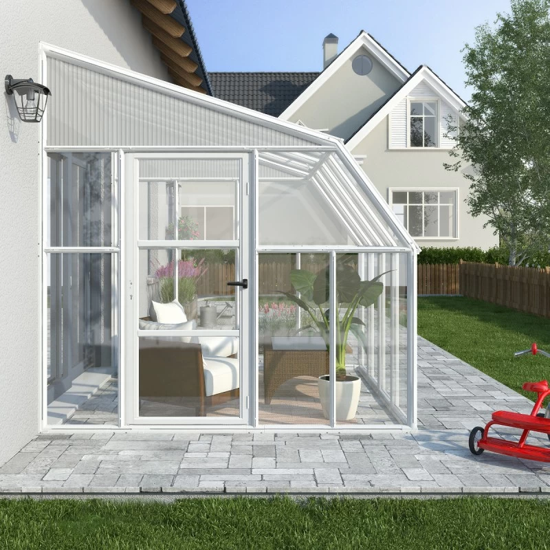 Véranda En PVC Et Polycarbonate Transparent 258x260cm Sun Room - Canopia By Palram 2 Véranda En PVC Et Polycarbonate Transparent 258x260cm Sun Room - Canopia By Palram – Image 2