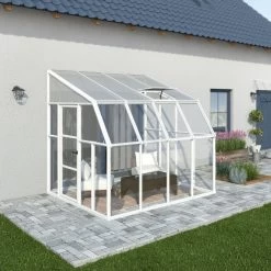 Véranda En PVC Et Polycarbonate Transparent 258x260cm Sun Room - Canopia By Palram