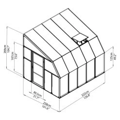 Véranda En PVC Et Polycarbonate Transparent 258x322cm Sun Room - Canopia By Palram -Jardin Fournitures Rabais veranda en pvc et polycarbonate transparent 258x322cm sun room rion 2