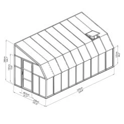 Véranda En PVC Et Polycarbonate Transparent 258x570cm Sun Room - Canopia By Palram -Jardin Fournitures Rabais veranda en pvc et polycarbonate transparent 258x570cm sun room rion 4