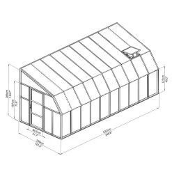 Véranda En PVC Et Polycarbonate Transparent 258x632cm Sun Room - Canopia By Palram -Jardin Fournitures Rabais veranda en pvc et polycarbonate transparent 258x632cm sun room rion 4