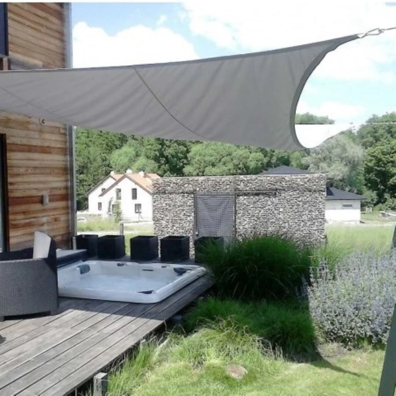 Voile D'ombrage Carrée Coolfit 500x500cm Anthracite – NESLING 3 Voile D'ombrage Carrée Coolfit 500x500cm Anthracite – NESLING – Image 3