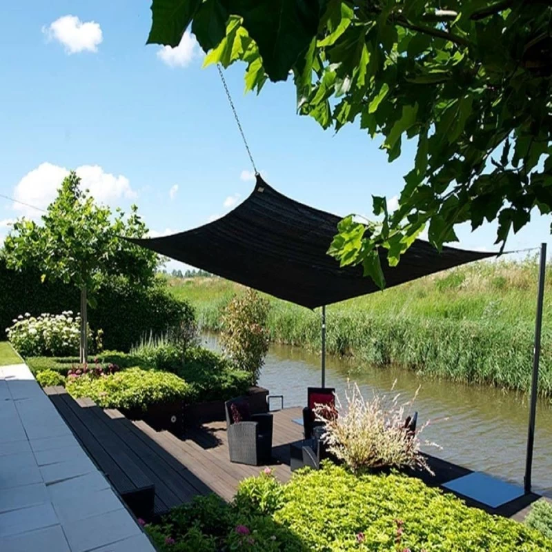 Voile D'ombrage Carrée Coolfit 500x500cm Noir – NESLING 1 Voile D'ombrage Carrée Coolfit 500x500cm Noir – NESLING